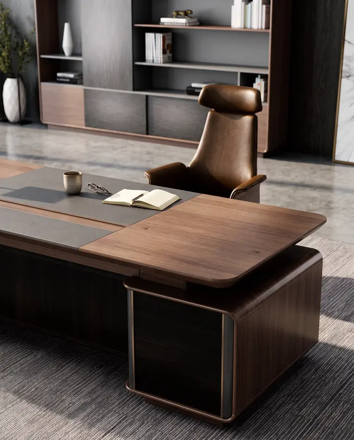 Office: The desk. Morning detail.