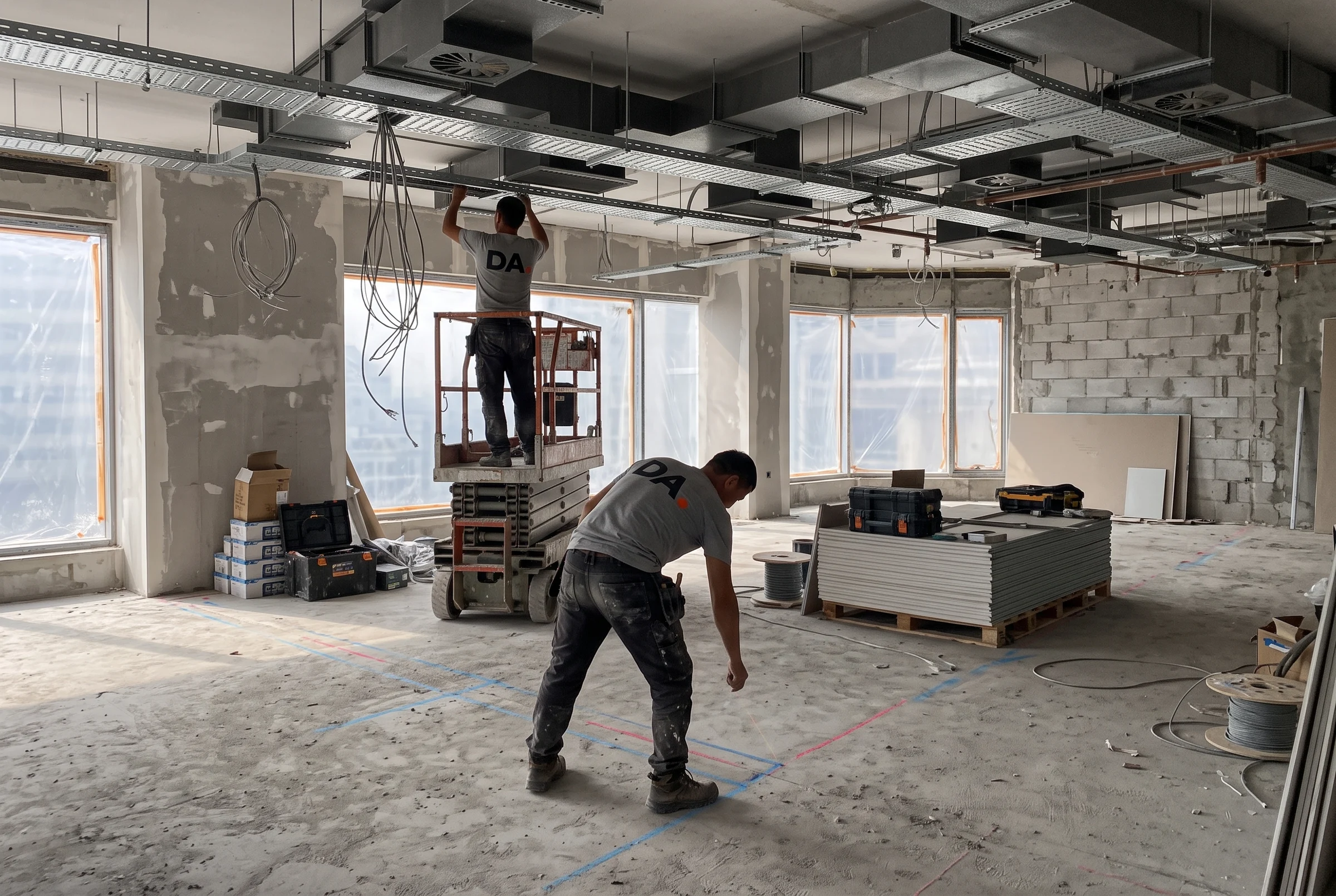 Before: Open workspace during fit-out
