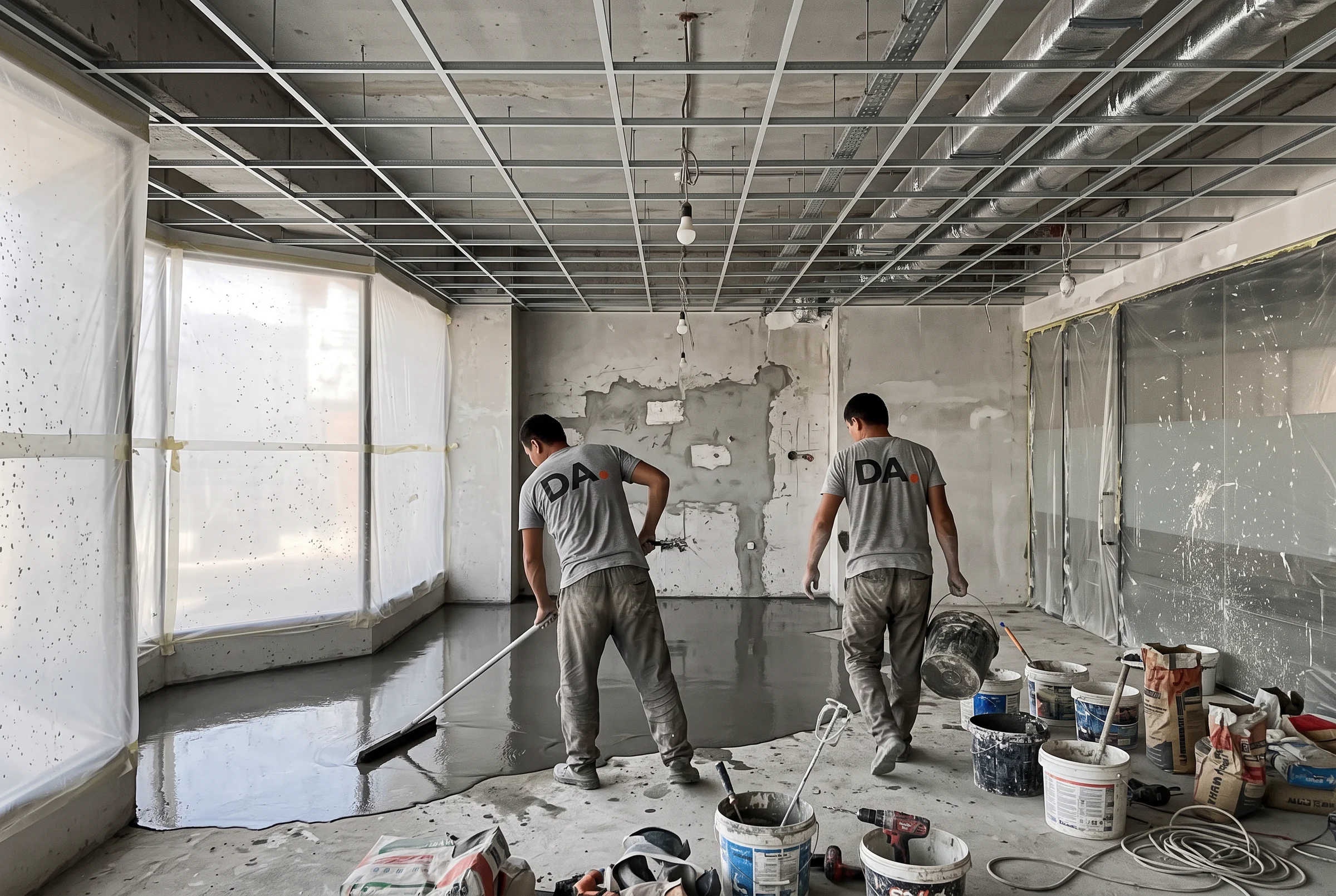 Before: Boardroom, ceiling grid and services