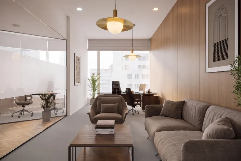 Manager office with a lounge corner